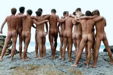 a-bunch-of-butts-at-the-ocean